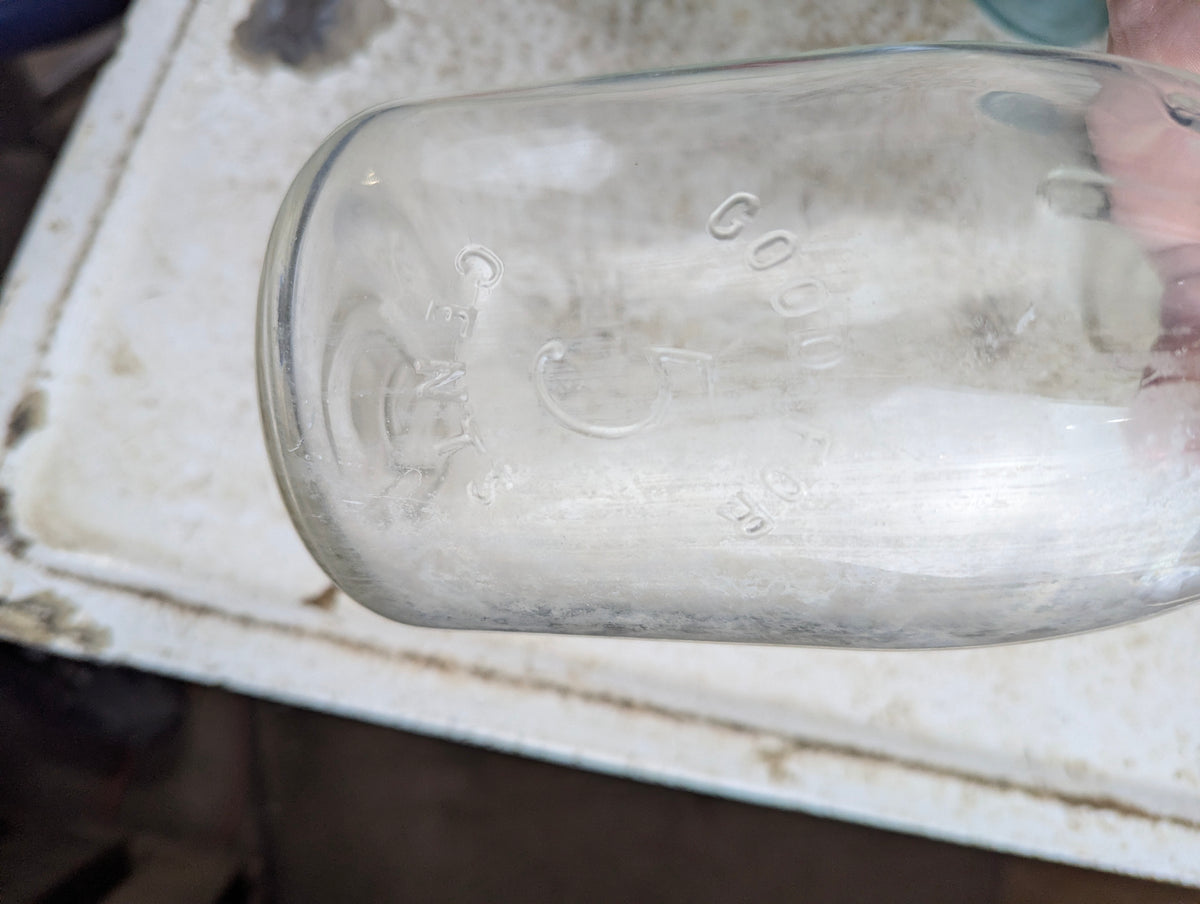 Vintage Store K 5 Cent Quart Milk Bottle - view 3