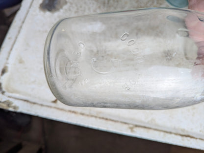 Vintage Store K 5 Cent Quart Milk Bottle - view 3