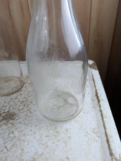 Vintage Store K 5 Cent Quart Milk Bottle - view 5