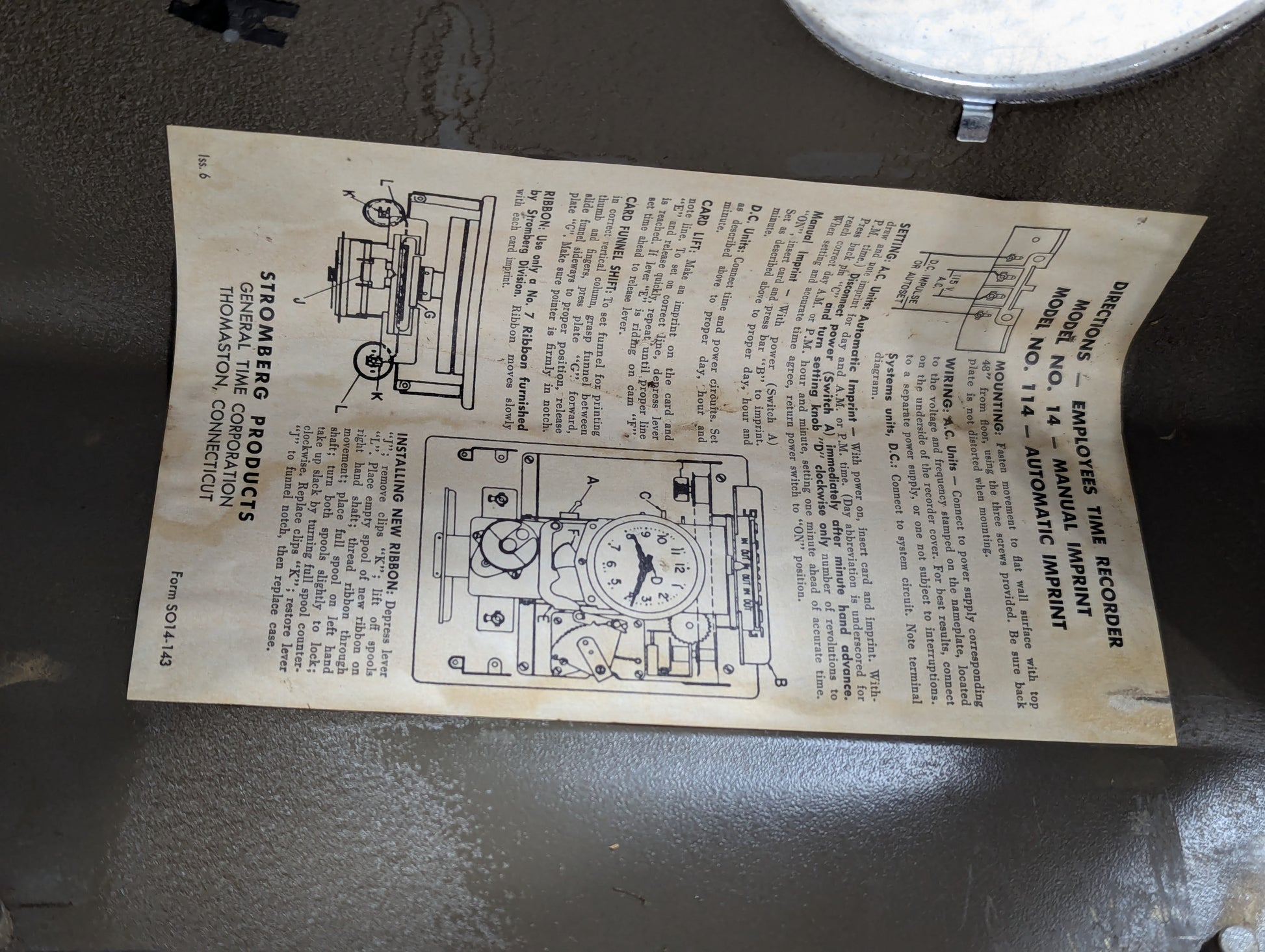 Vintage Stromberg Punch Clock - view 4