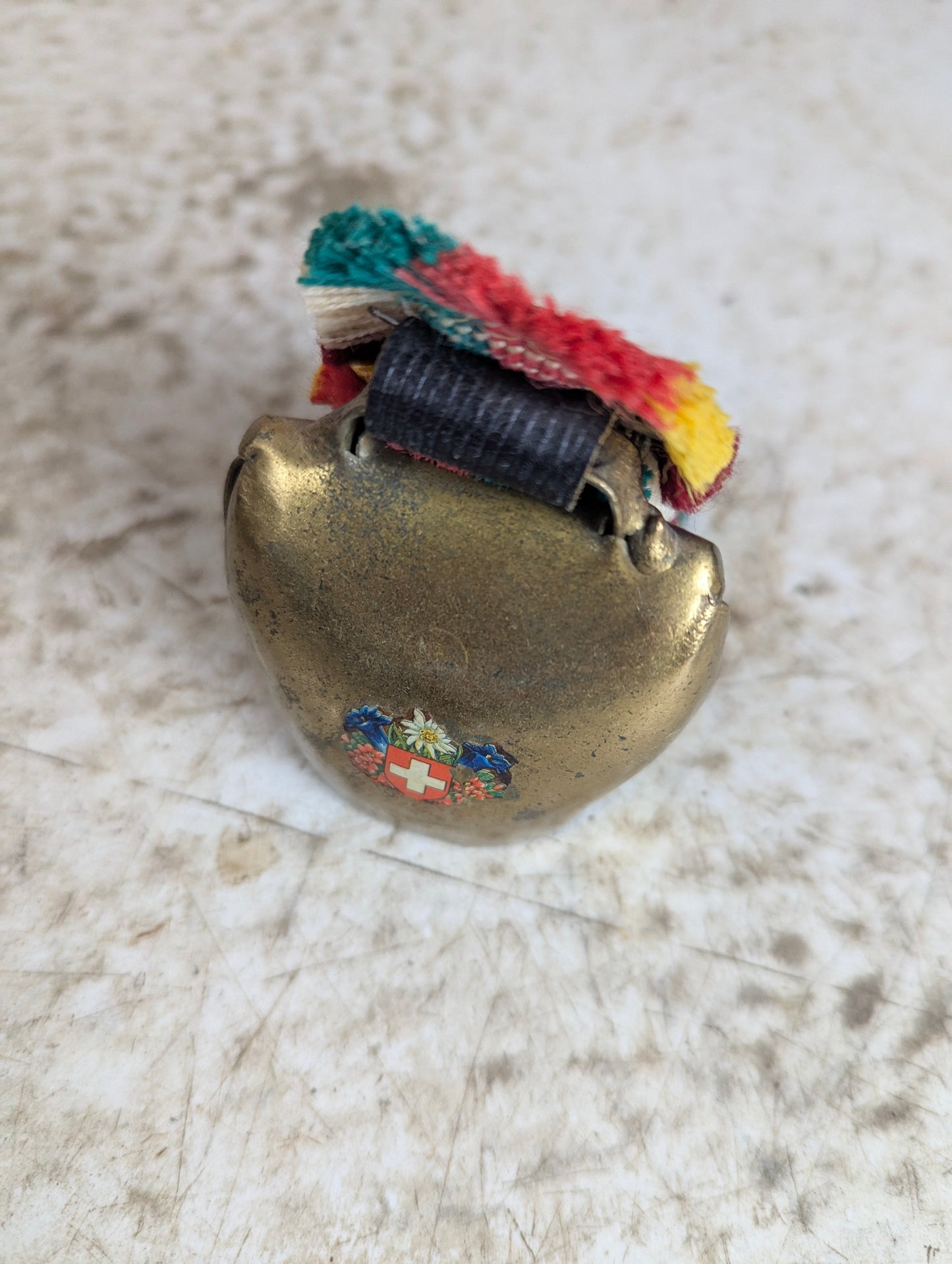 Vintage Swiss Bow Bell 2.5" wide With Strap