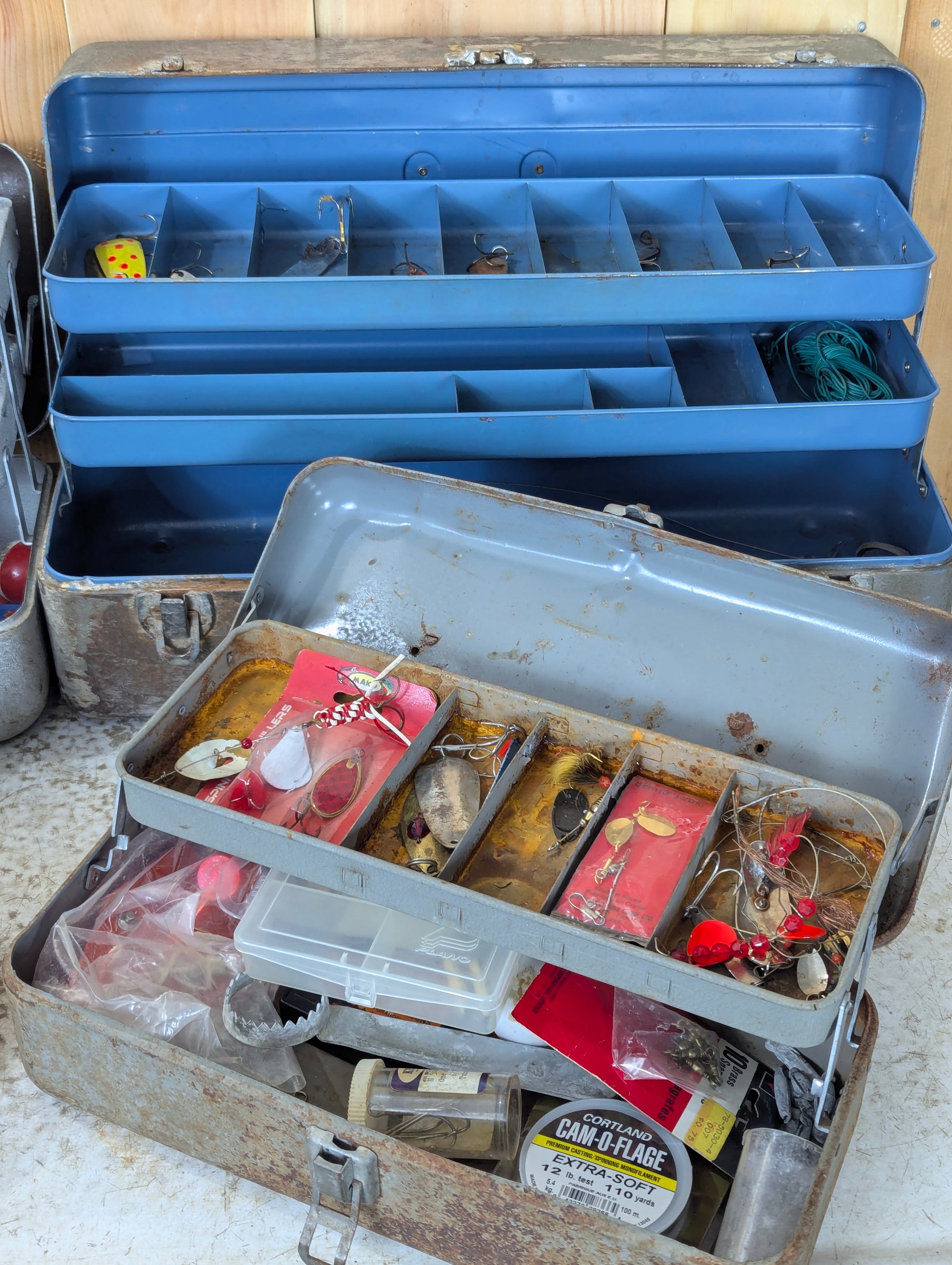 Vintage Tackle Boxes with assorted tackle – KG Novelties