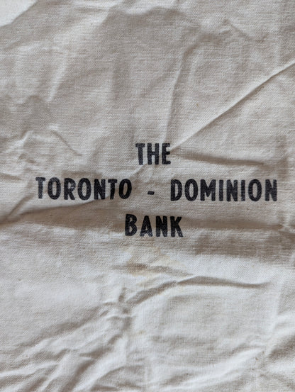 Vintage Toronto Dominion Bank Cloth Desposit Bag - view 2