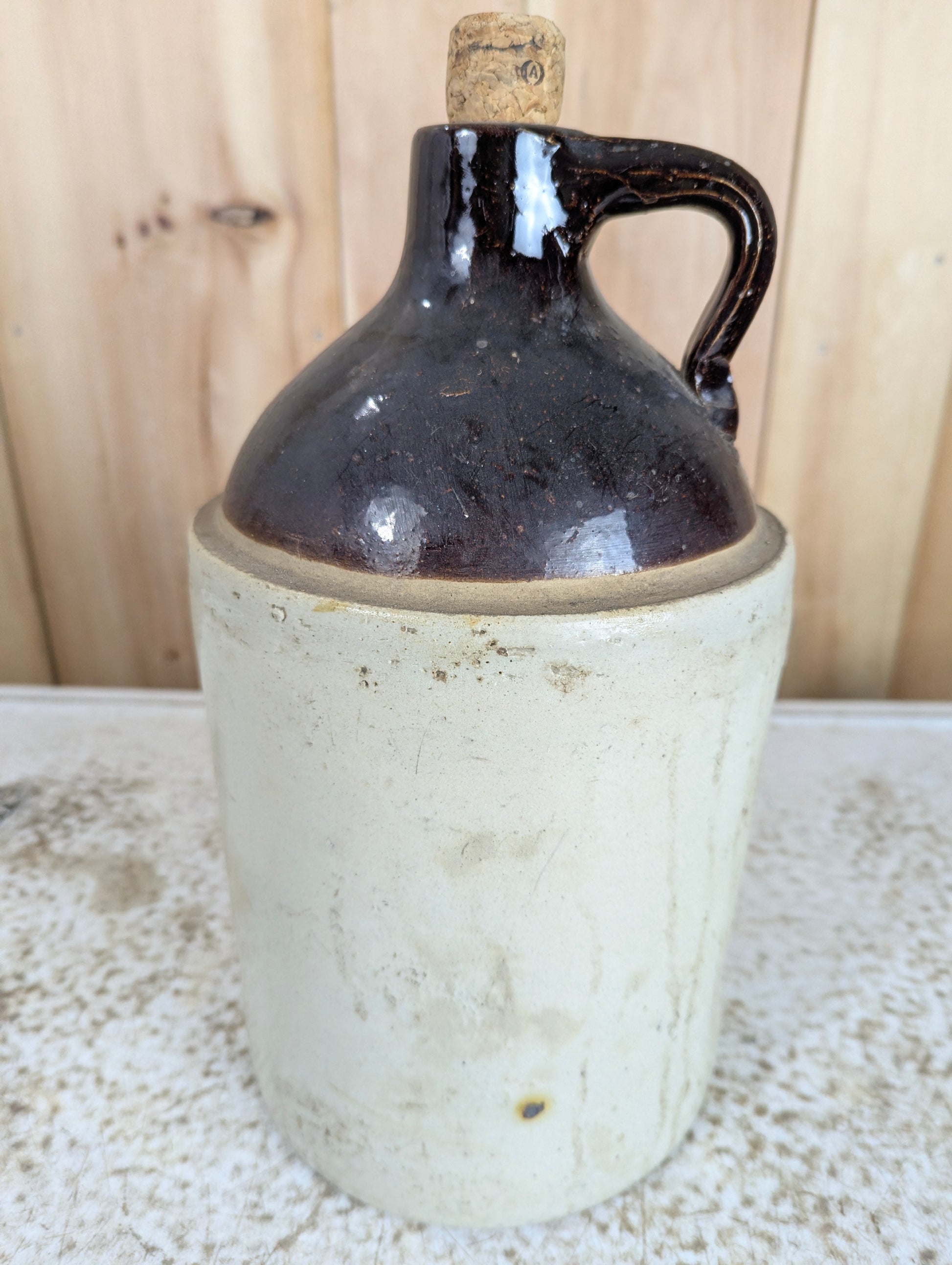 Vintage Two-toned Stoneware Jug - view 2