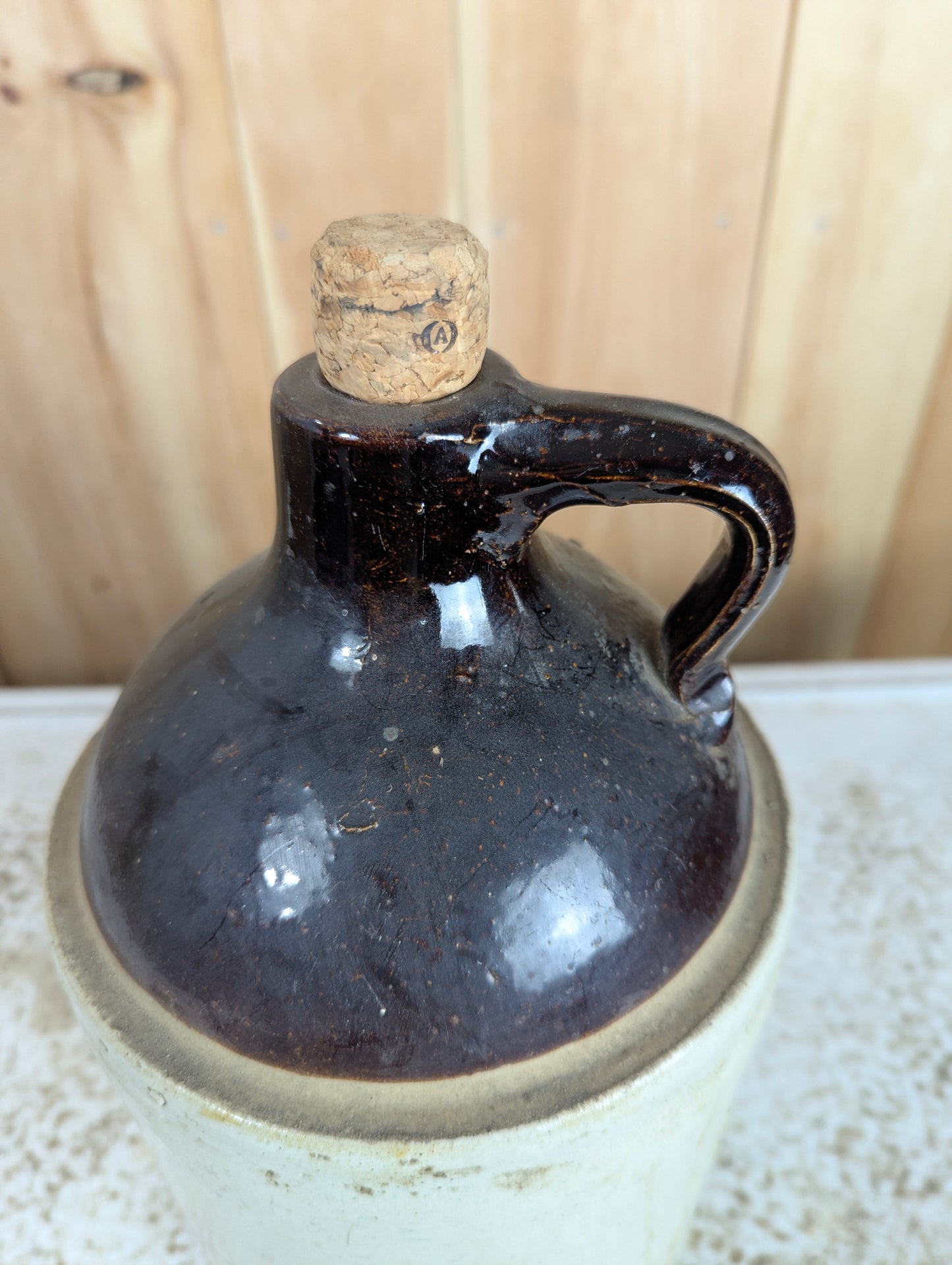 Vintage Two-toned Stoneware Jug - view 3
