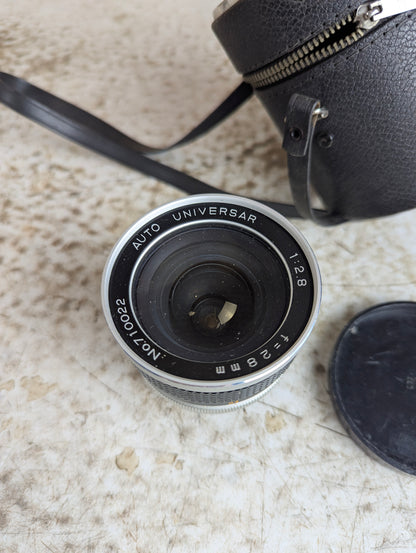 Vintage Universar Auto 28mm f/2.8 Wide Angle Lens with Case - view 2
