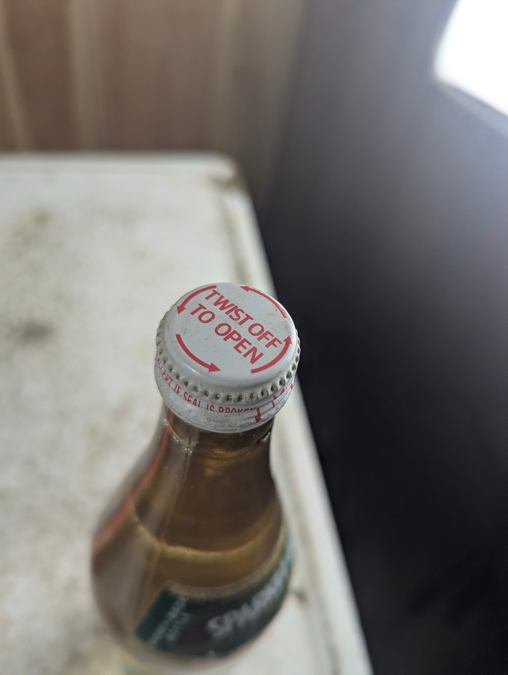 Vintage Unopened 750mL Royal Crown Sparkle-Up Clear Glass Paper Label Soda Bottle - view 4