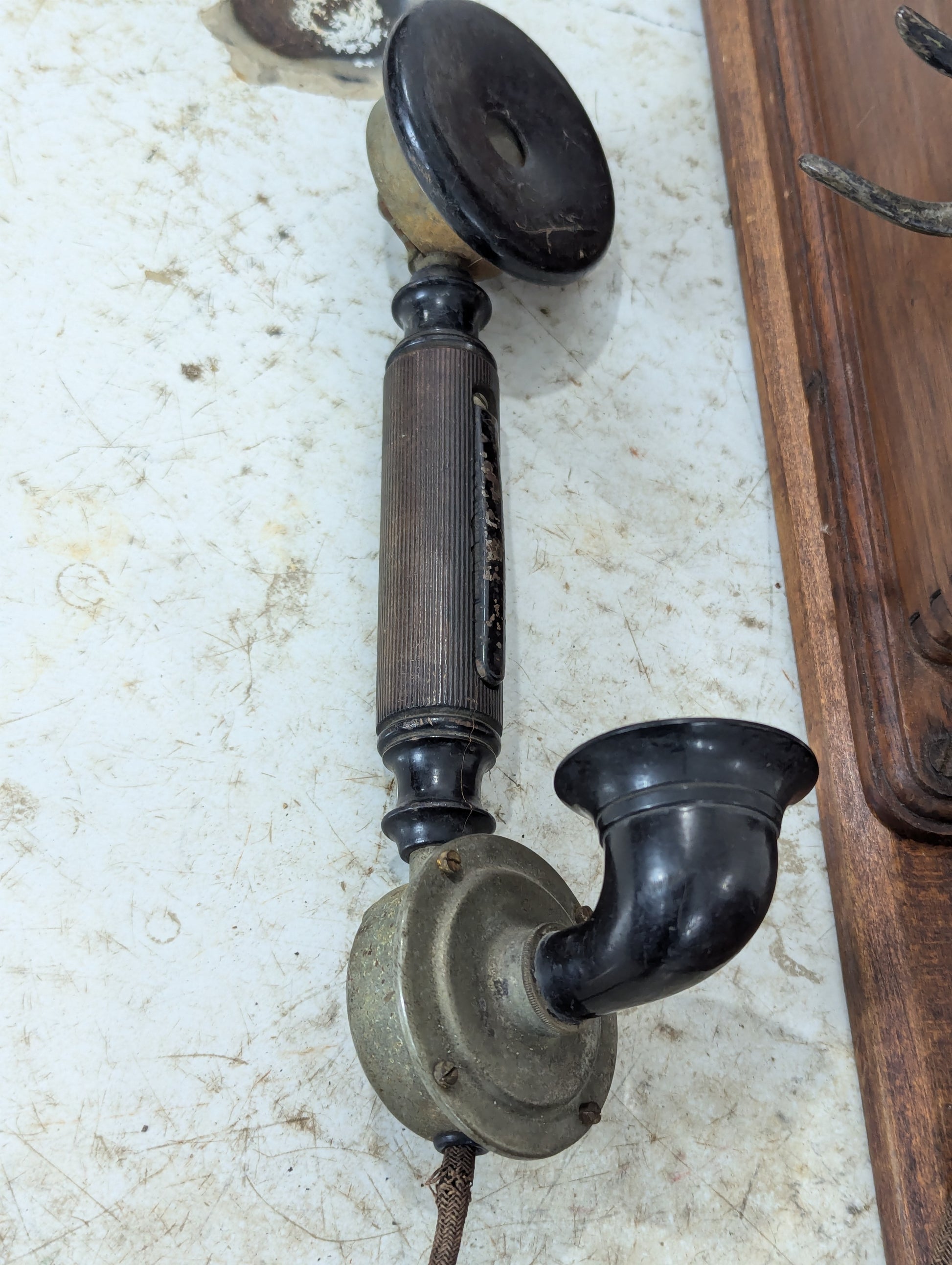 Vintage Wall Mount Hand Crank Telephone - view 5