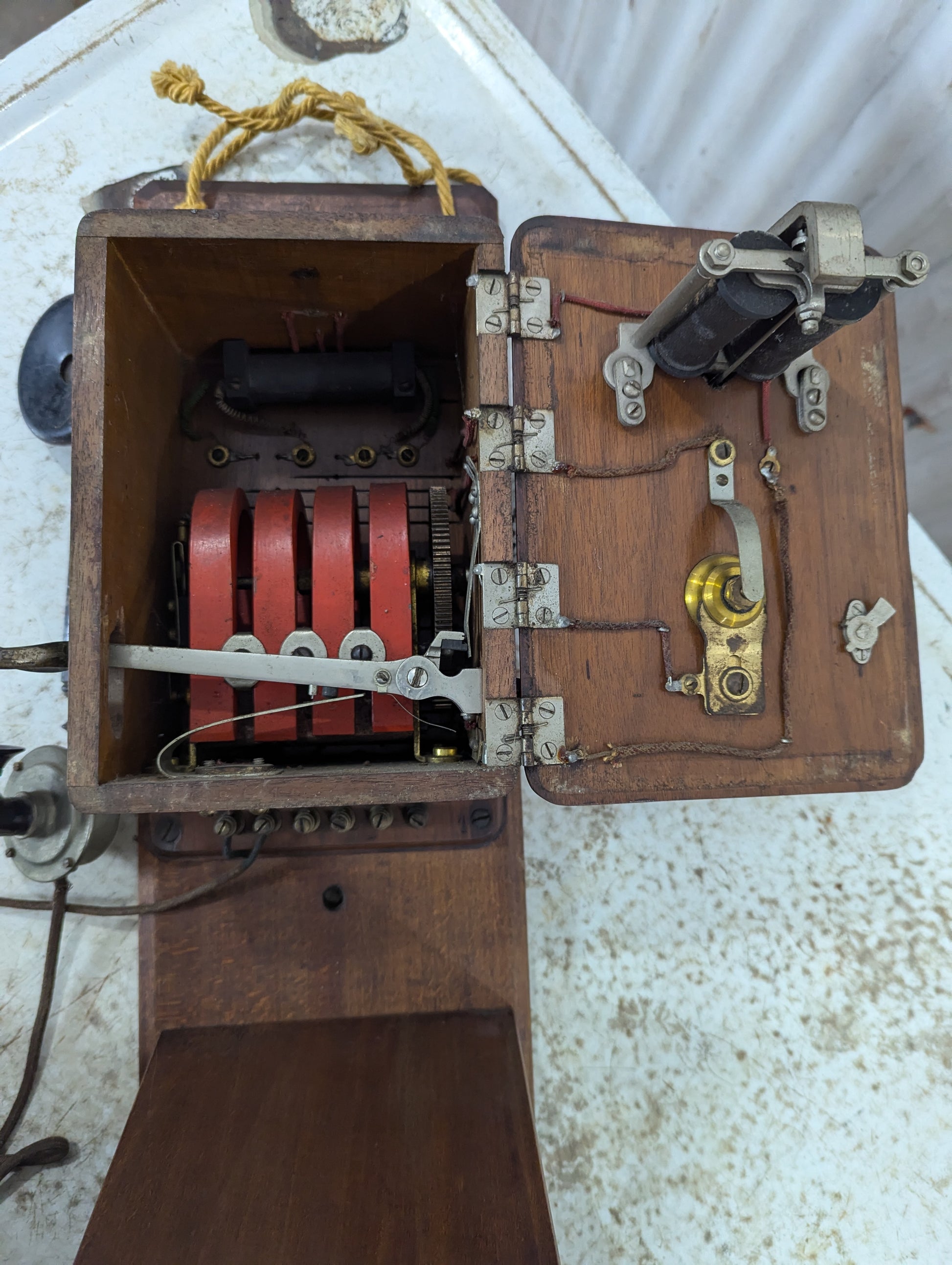 Vintage Wall Mount Hand Crank Telephone - view 9