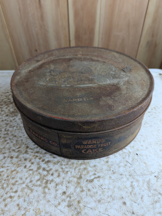 Vintage Ward's Paradise Fruit Cake Tin