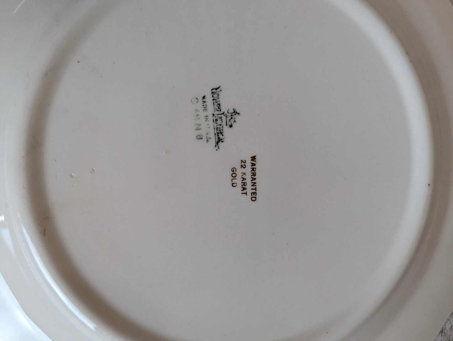 Vintage Warranted 22k gold Homer Laughlin Courting Couple Plate - view 6
