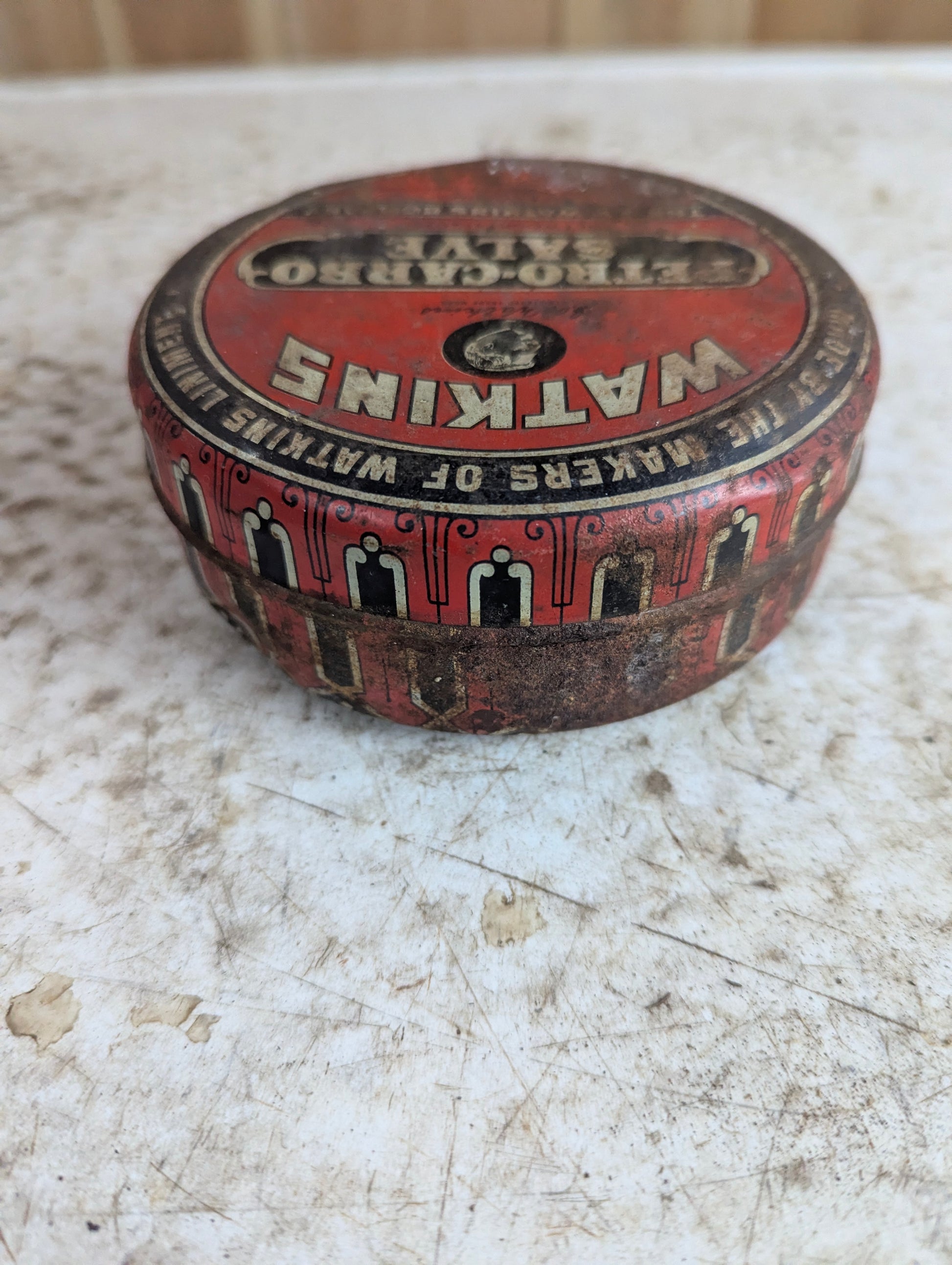 Vintage Watkins Petro-Carbo Salve Tin - view 2