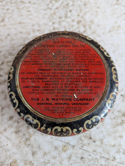 Vintage Watkins Petro-Carbo Salve Tin - view 3