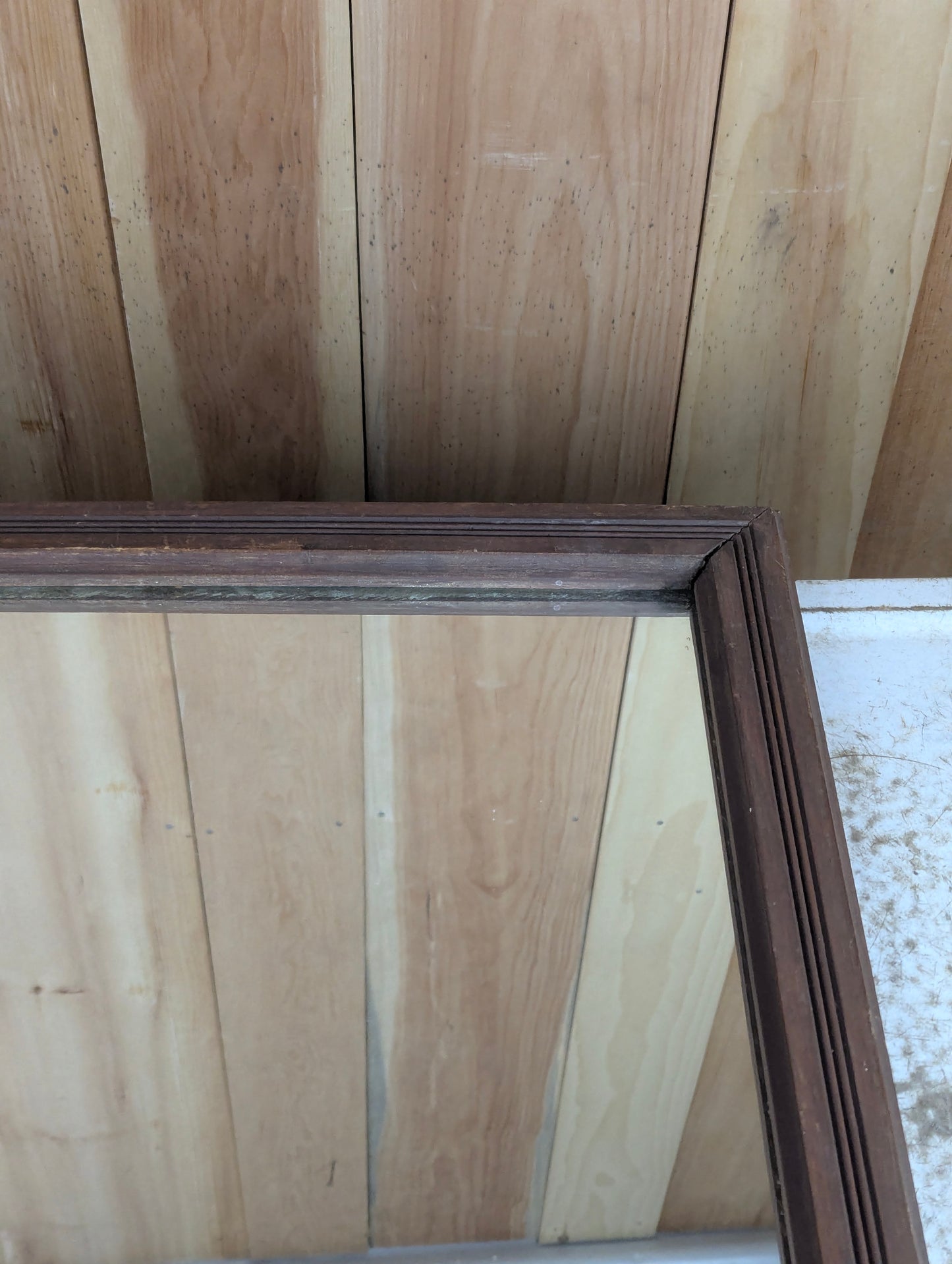 Vintage Wood Framed Mirror - view 2