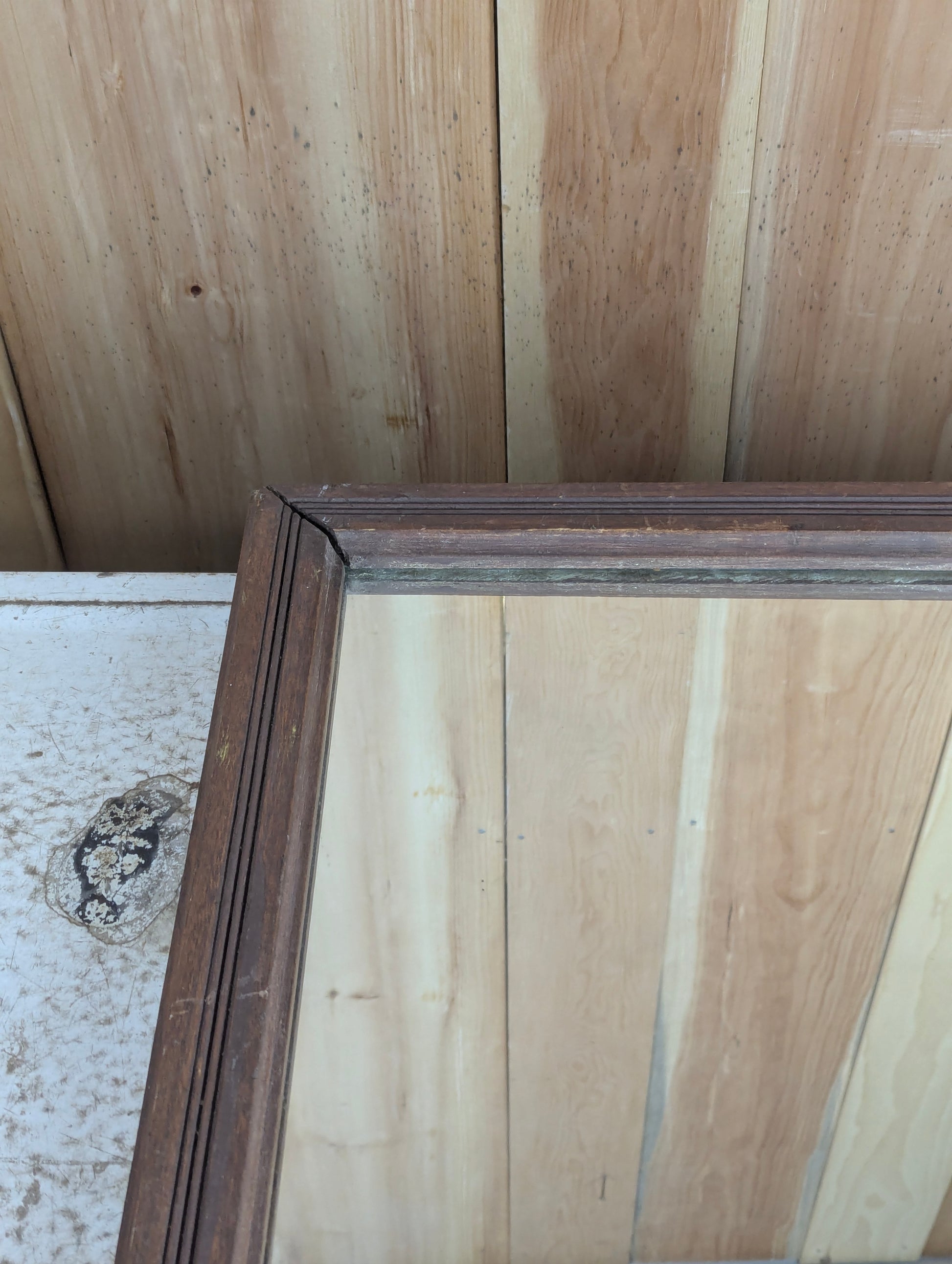 Vintage Wood Framed Mirror - view 3