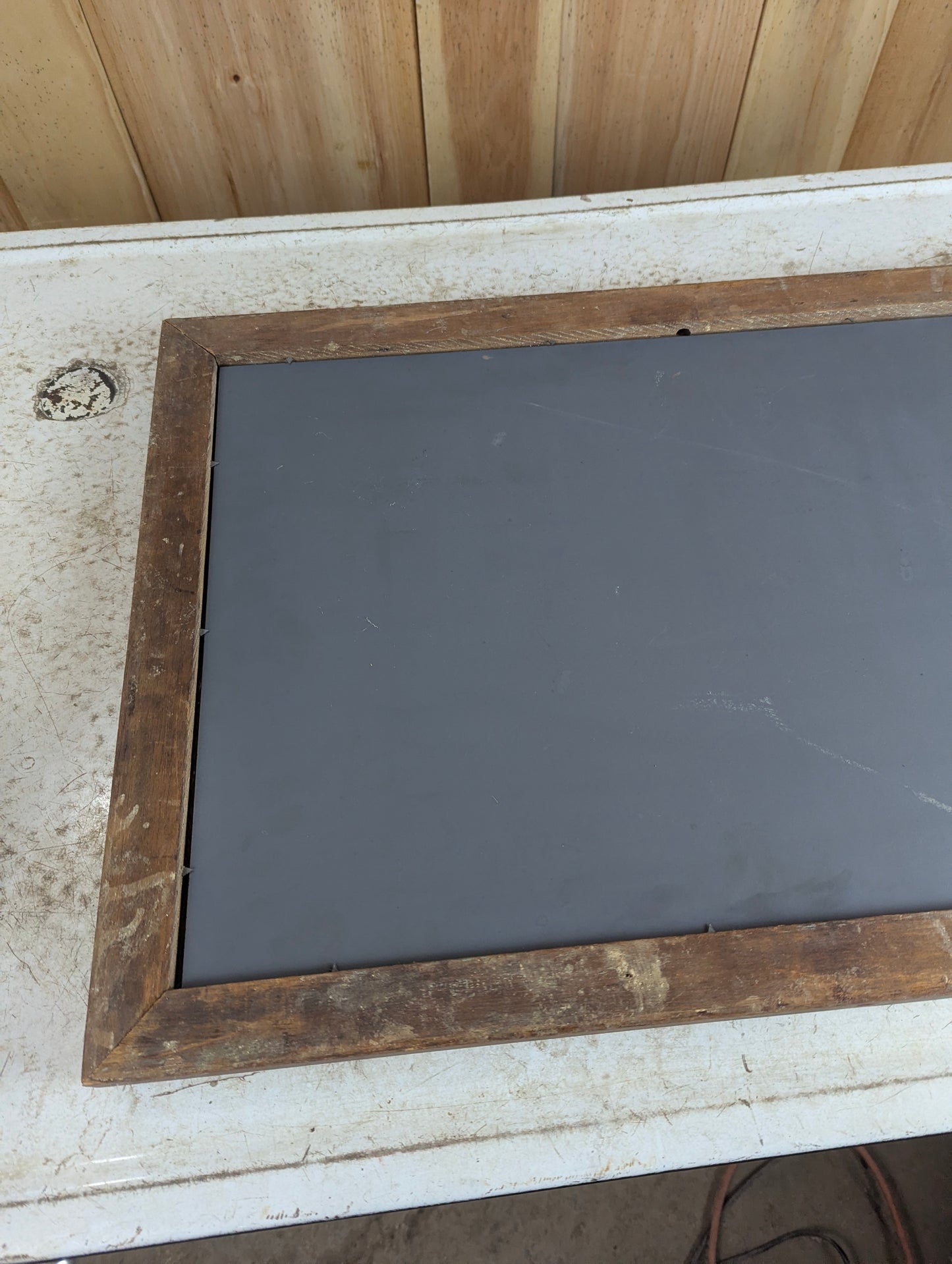 Vintage Wood Framed Mirror - view 5