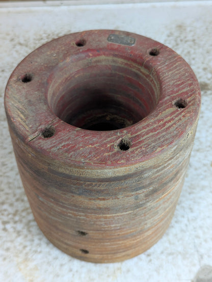 Vintage Wooden Belt Pulley Wheel