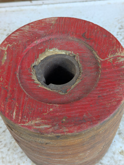 Vintage Wooden Belt Pulley Wheel - view 4