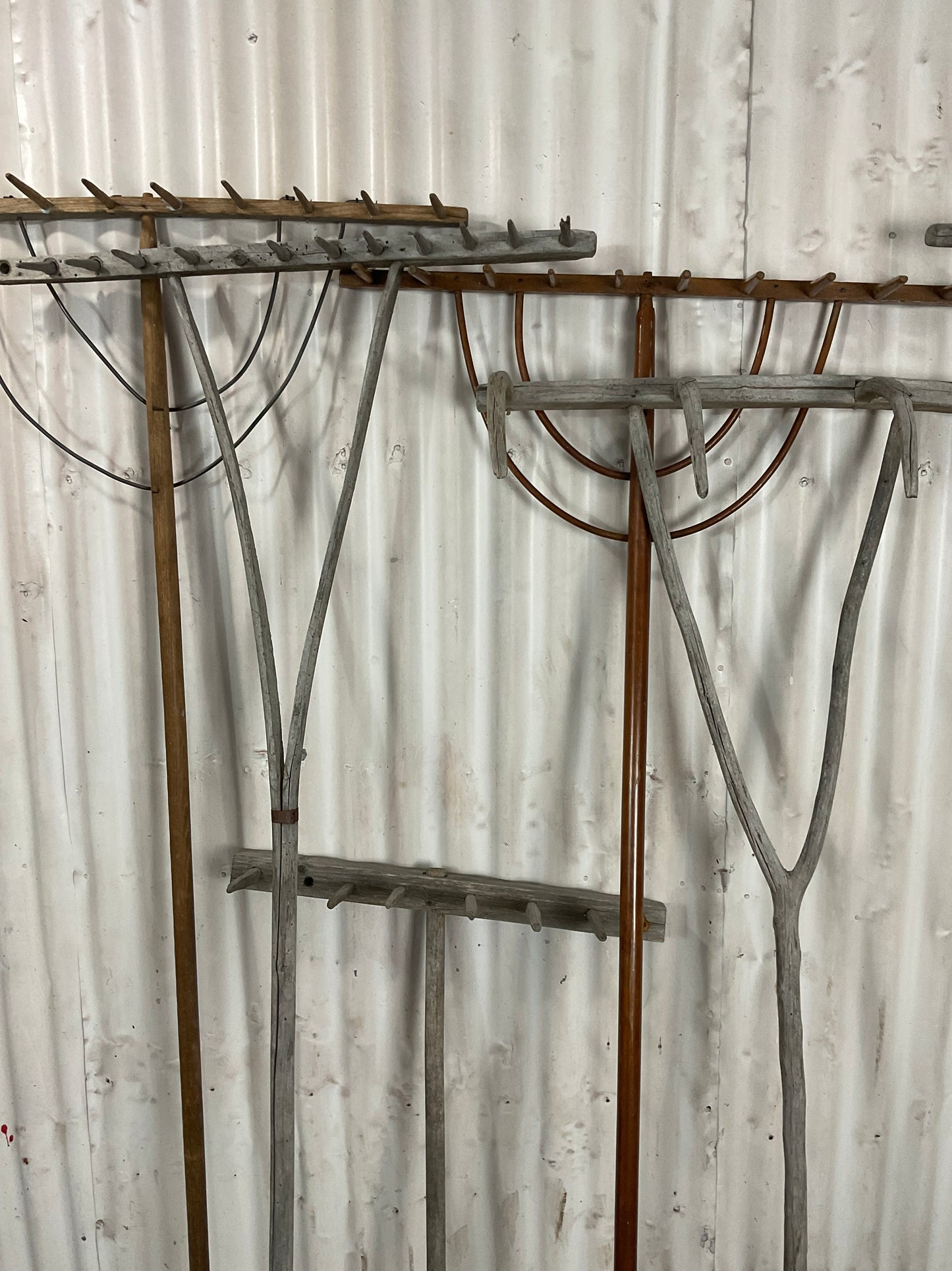 Vintage Wooden Rakes - view 2