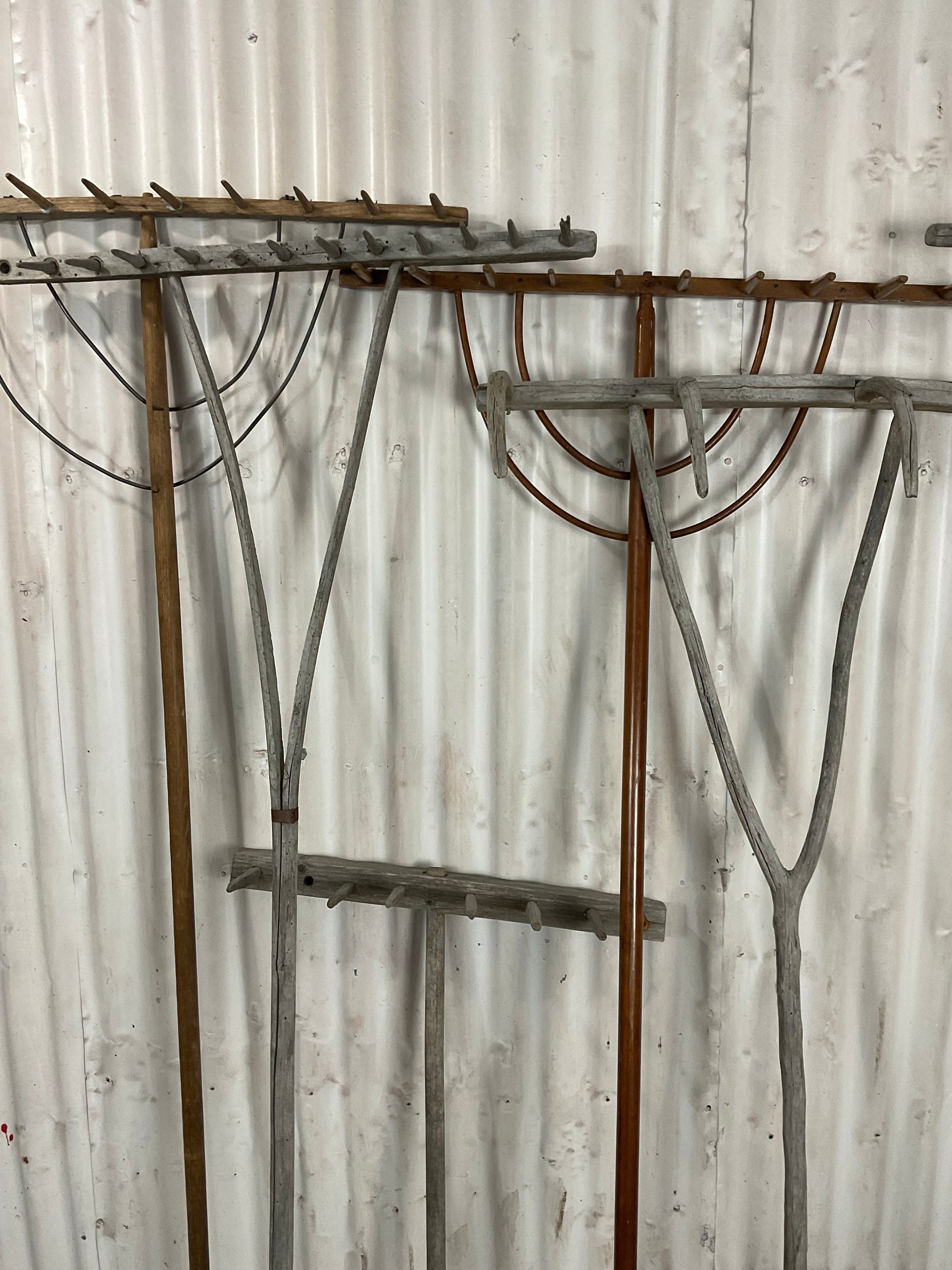 Vintage Wooden Rakes - view 2
