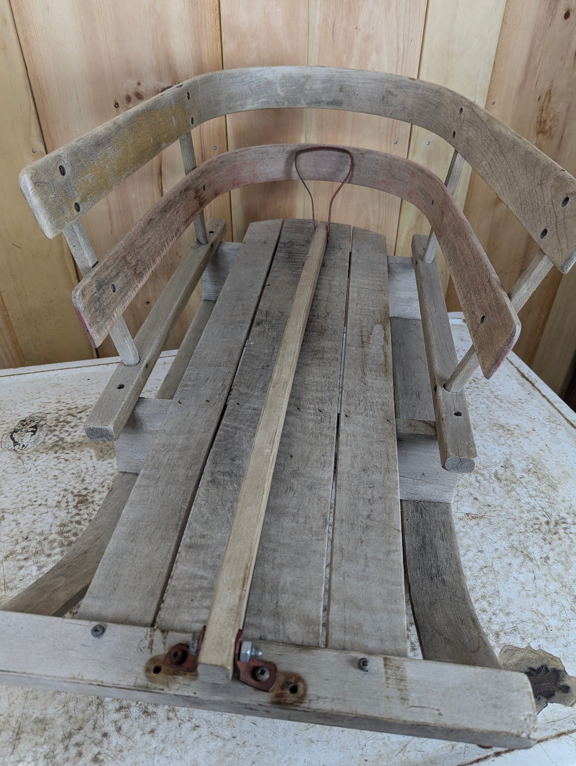 Vintage Wooden Sled - view 3
