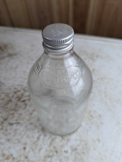 Vintage WWII Abbott Laboratories 600cc IV Bottle Threaded Glass Medical Cap