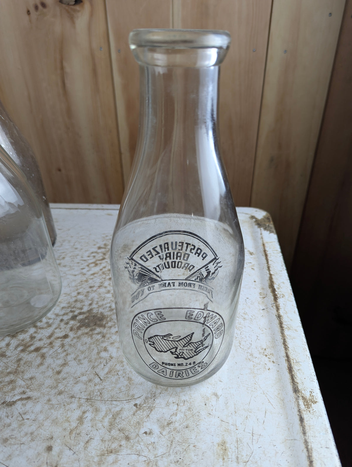 Wartime Prince Edward Dairies Quart Bottle with Cap