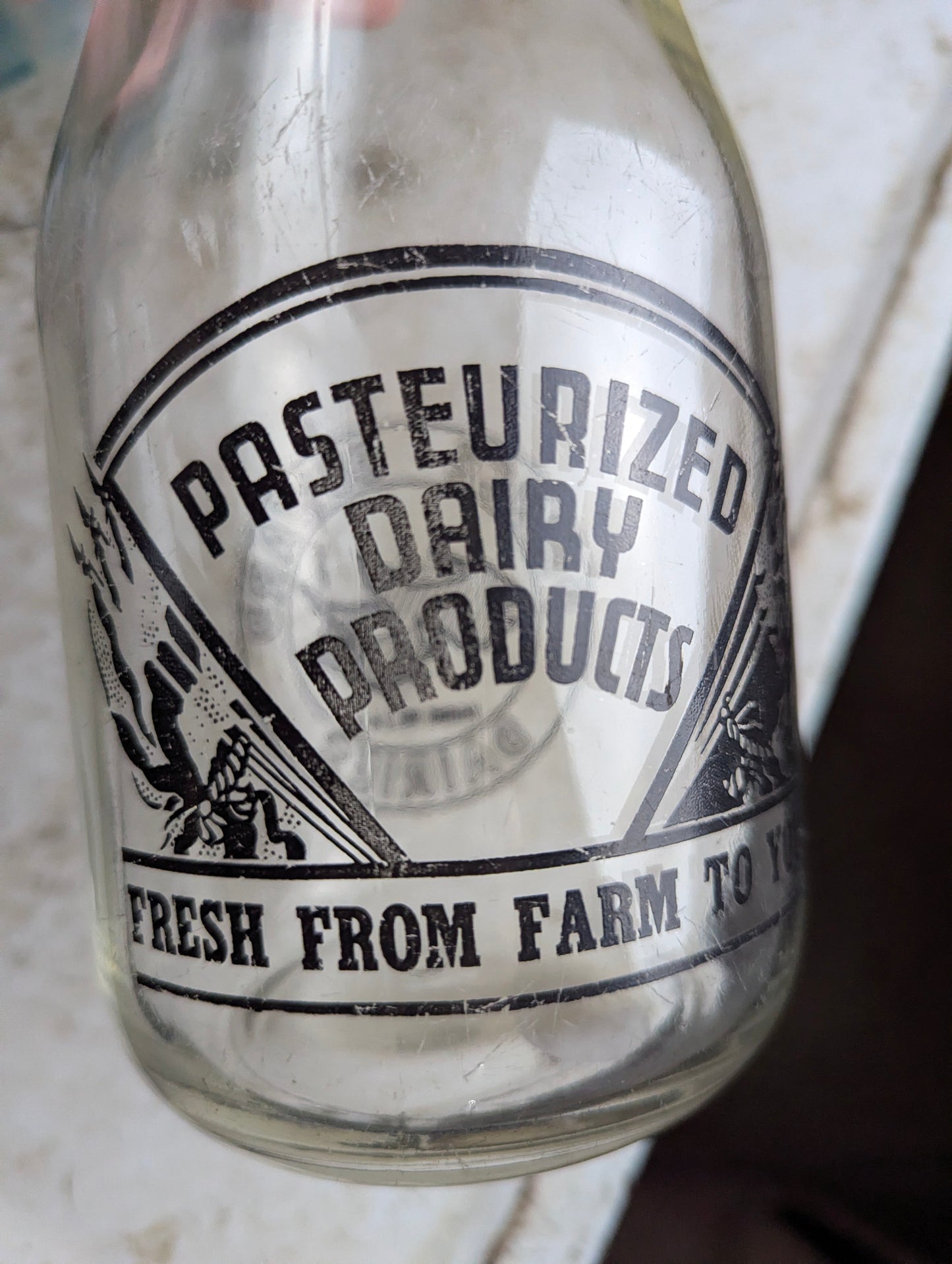 Wartime Prince Edward Dairies Quart Bottle with Cap - view 4