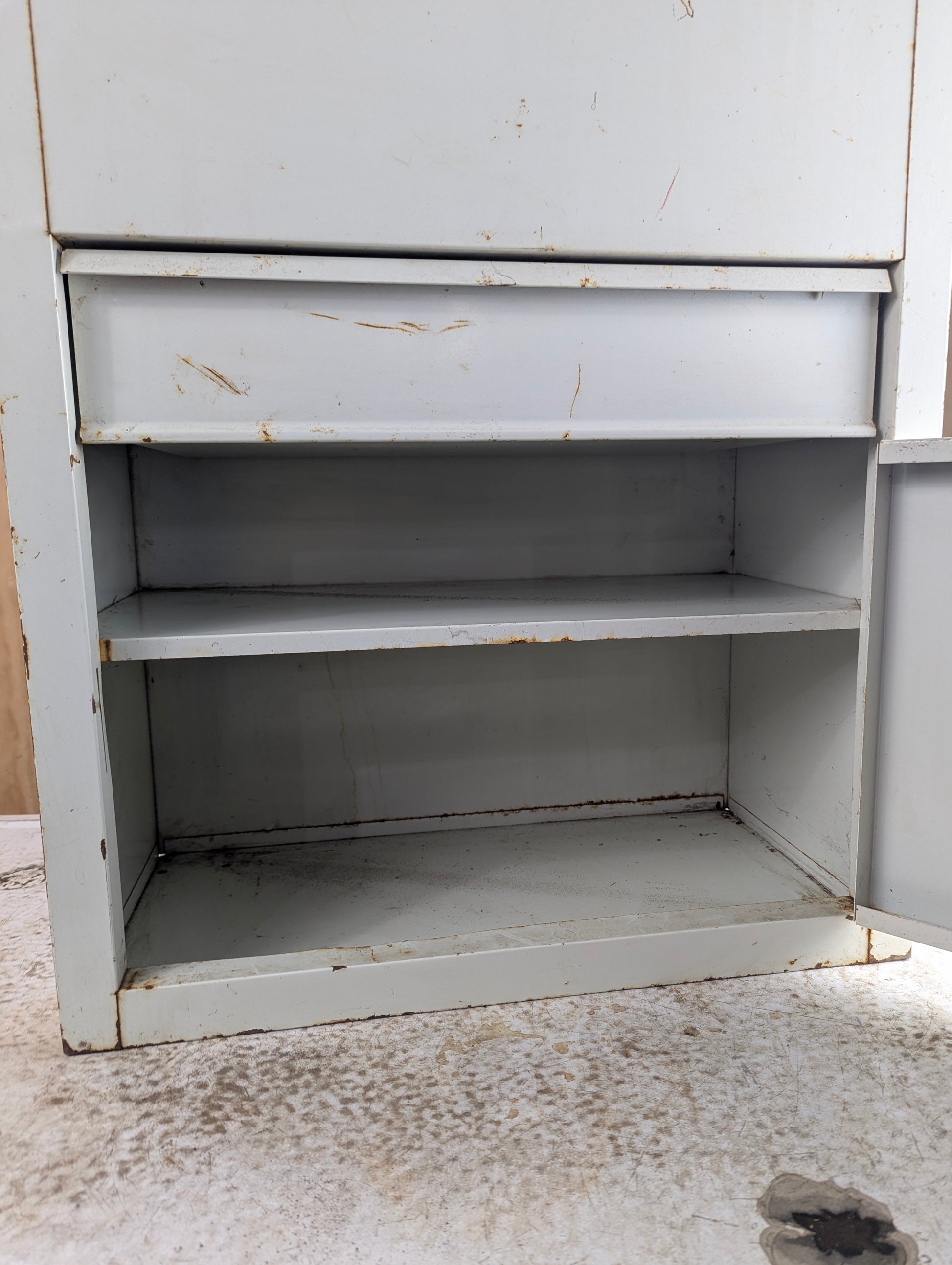 White Metal Cabinet - view 2