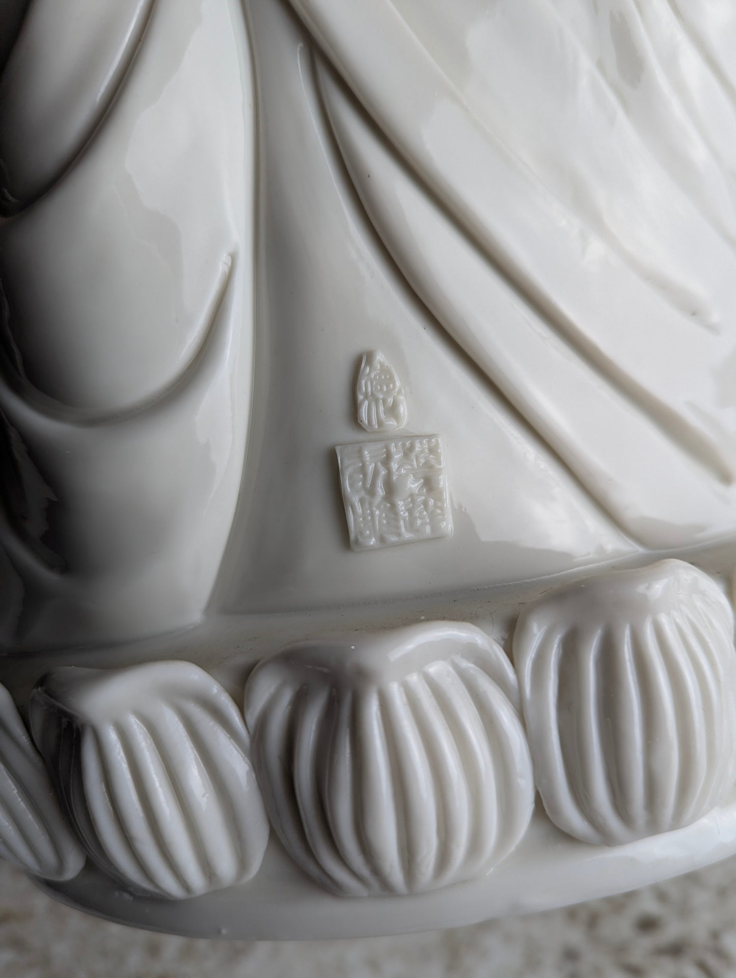White Porcelain Shakyamuni Abhya Mudra Buddha Statue - view 3