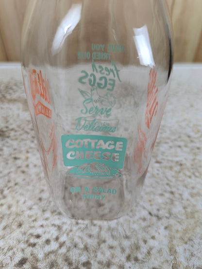 Wilt’s Dairy One Qt. Glass Milk Bottle with Milk Cap - view 3