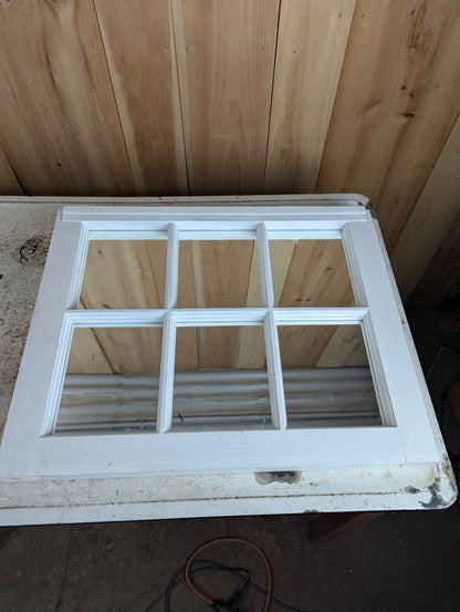 Wood Frame Six-pane Mirror