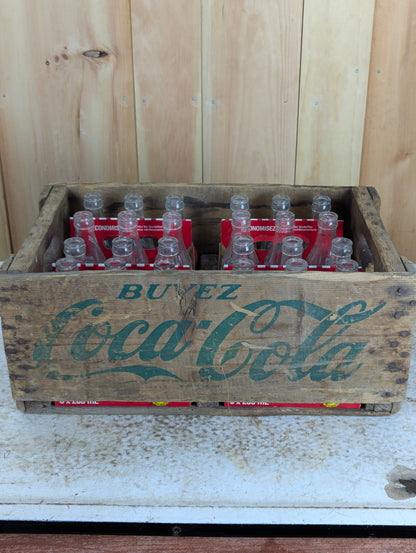Wooden Coke Crate with 24 Empty Coca Cola Bottles in Cases - view 4