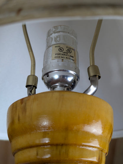 Wooden Spiral Hand Churned Table Lamp with Shade - view 5