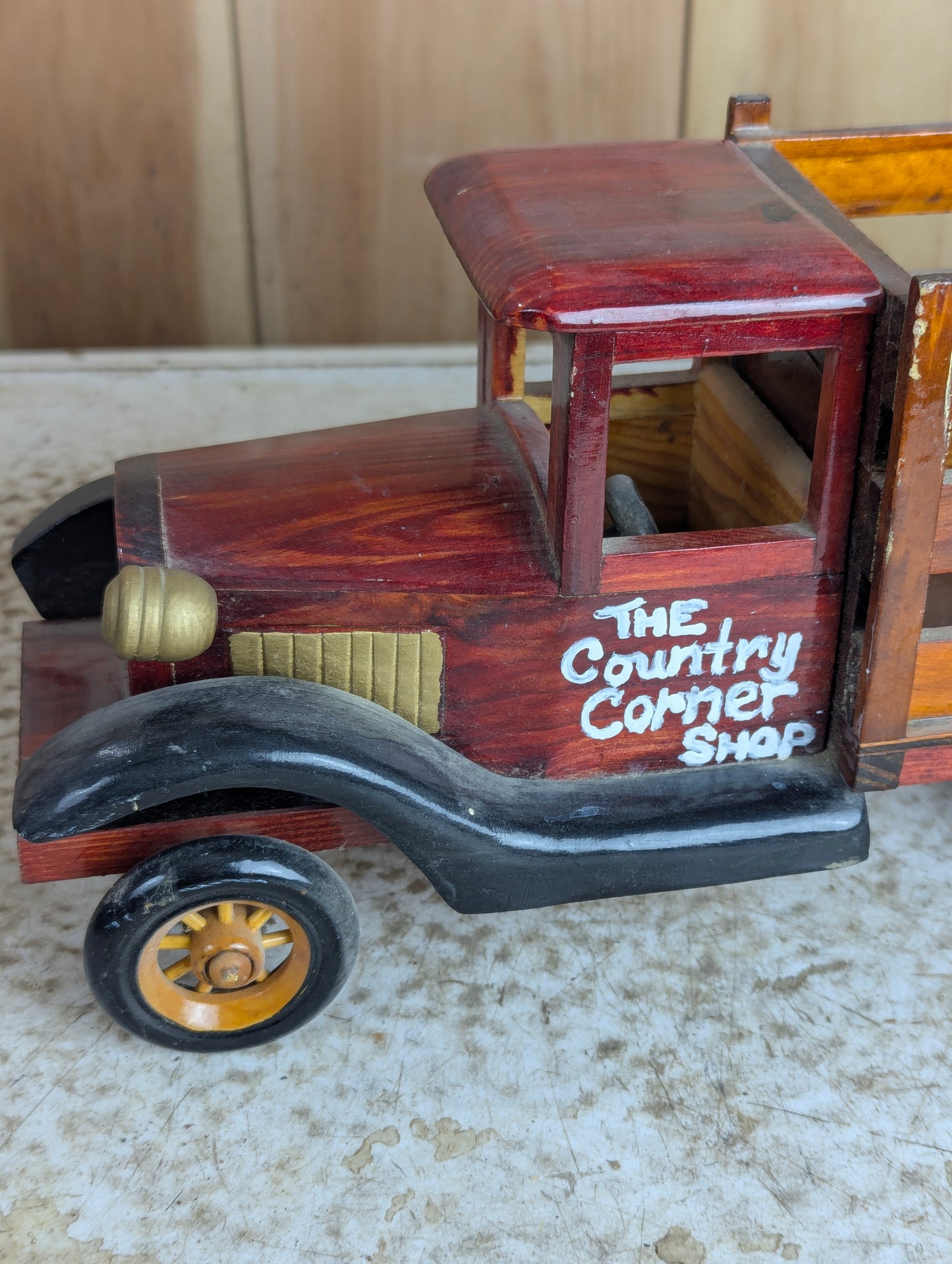 Wooden Vintage Delivery Truck Toy - view 2