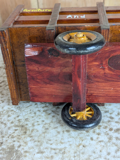 Wooden Vintage Delivery Truck Toy - view 8