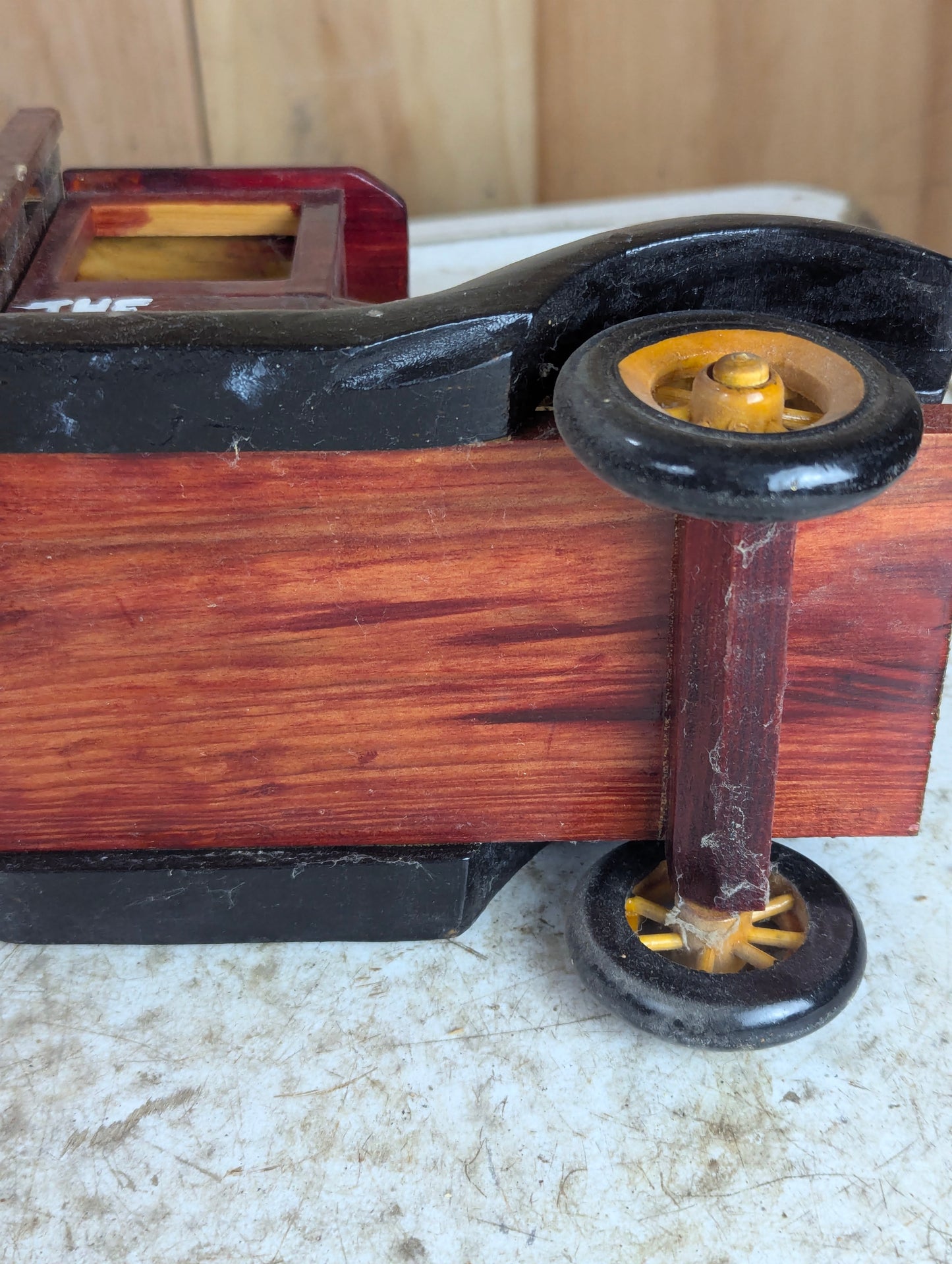 Wooden Vintage Delivery Truck Toy - view 9