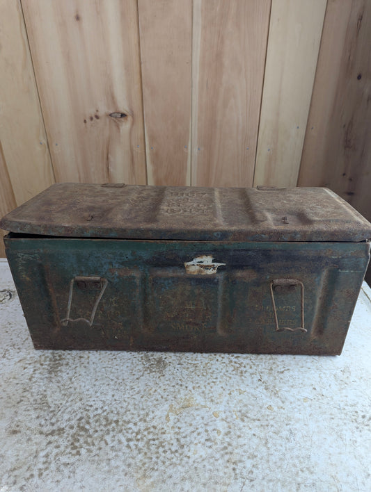 WW2 1944 2" Smoke Mortar Shell Military Ammunition Crate Box