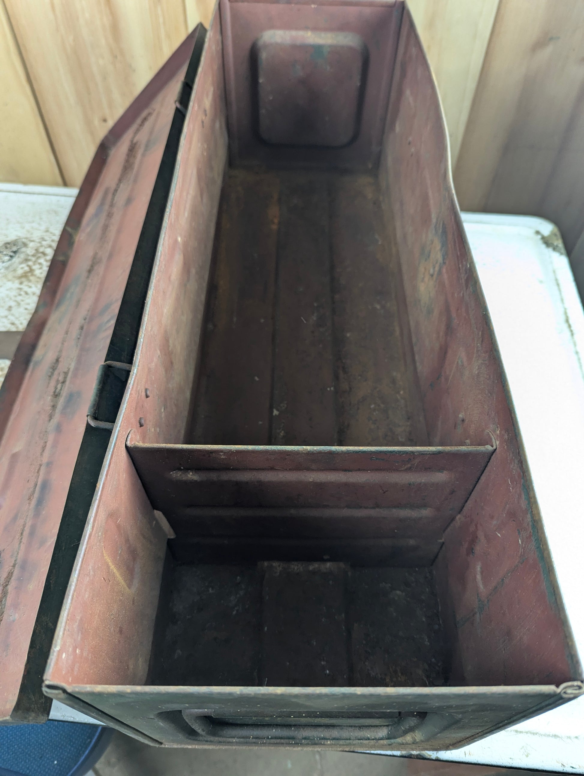 WW2 1944 Anti-Tank Mine Military Ammunition Crate Box with Padlock Latch - view 8
