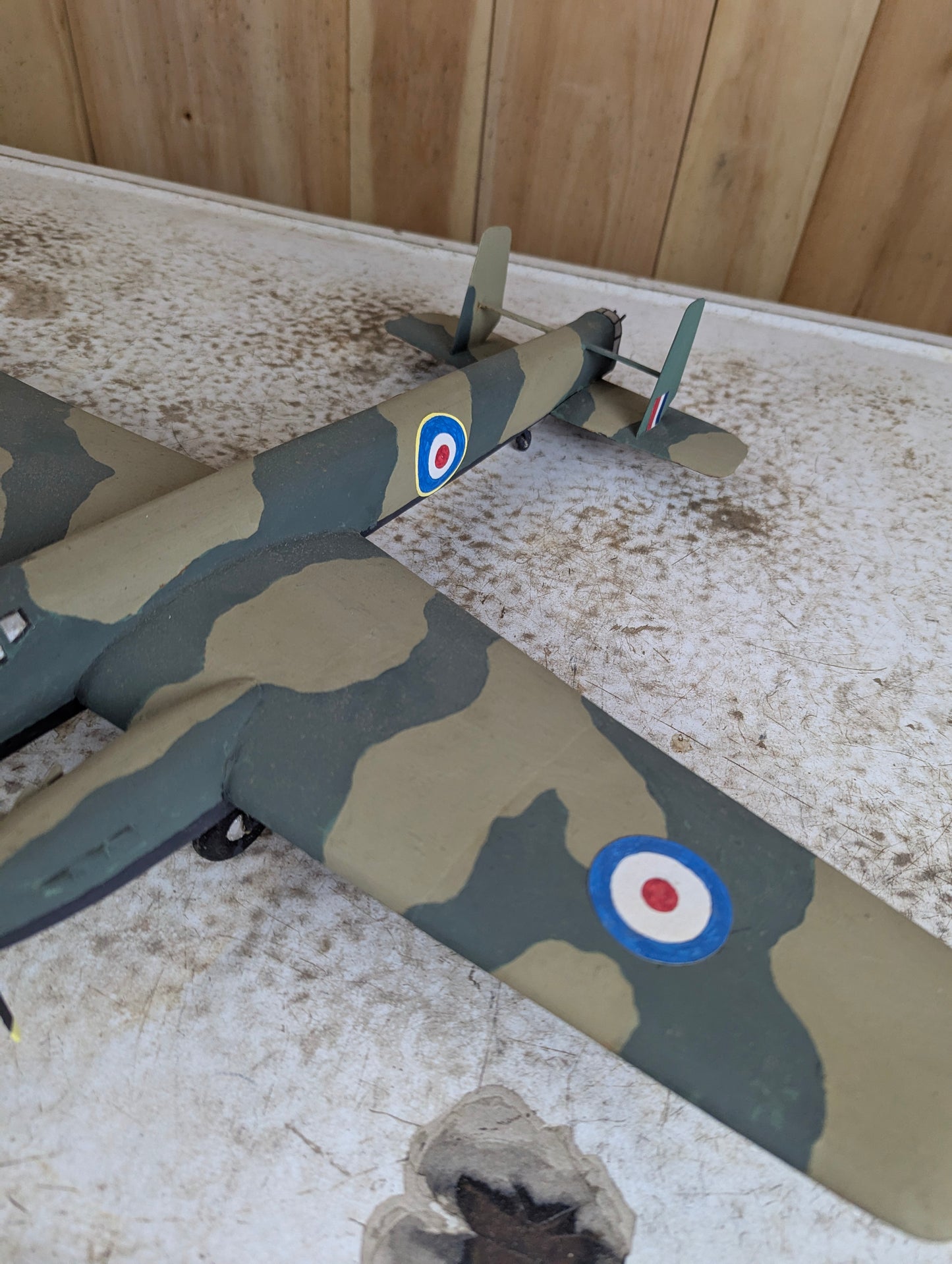 WW2 Handcarved Handpainted Armstrong Whitworth Whitley Bomber Plane - view 5