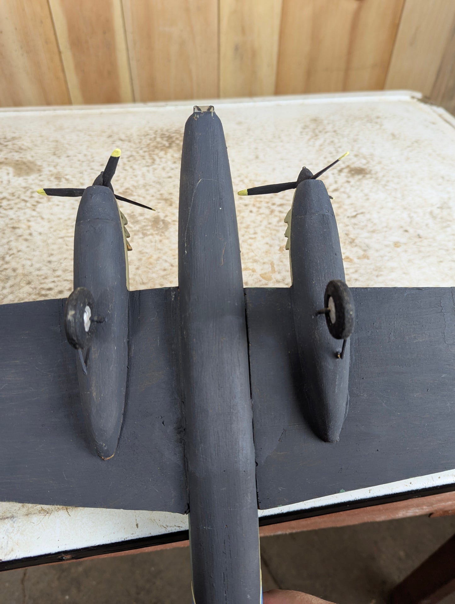 WW2 Handcarved Handpainted Armstrong Whitworth Whitley Bomber Plane - view 7