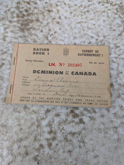 WW2 Ration Books